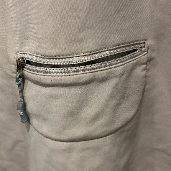 Athleta Pullover Womens L Gray Half Zip Performance Top with Hood, Run Jog - Picture 5 of 7